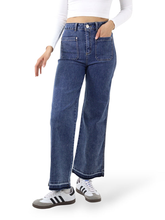 Jeans Wide-Tiro Alto
