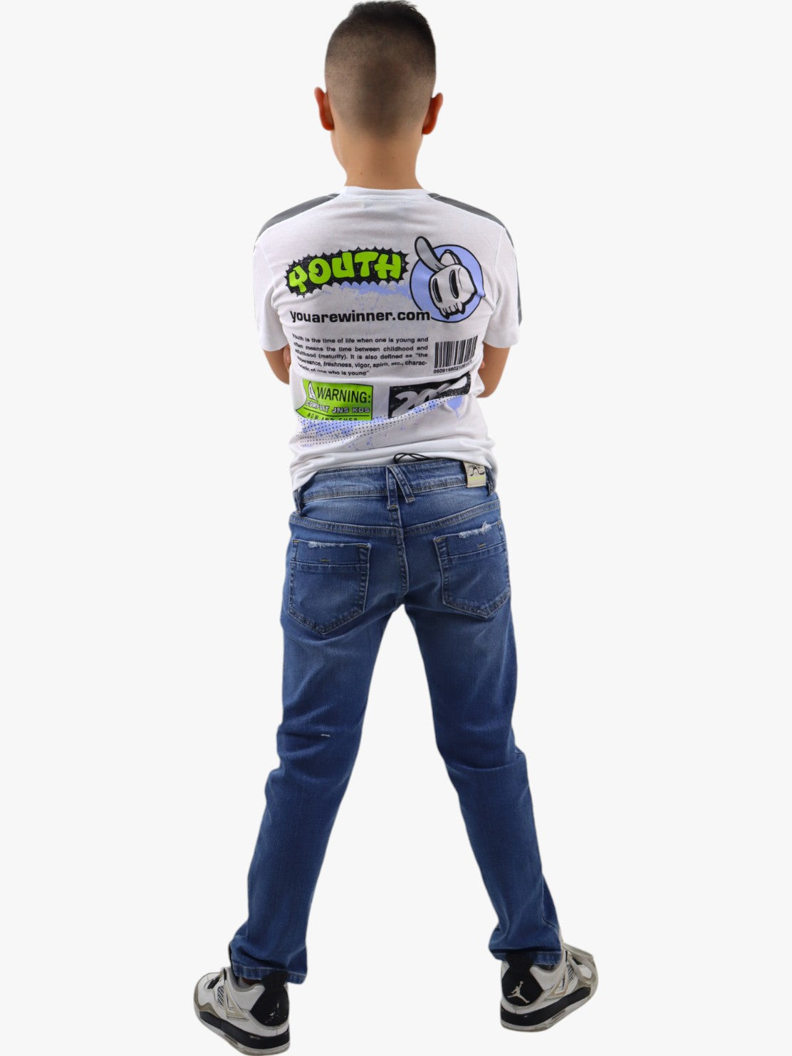 Jeans slim azul medio