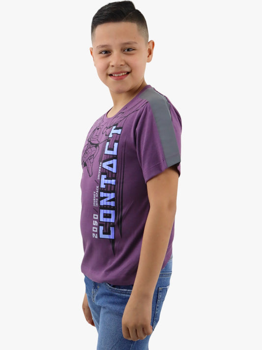 Playera manga corta con estampado