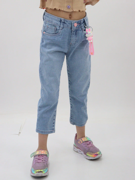 Jeans mom clasic con colgante decorativo