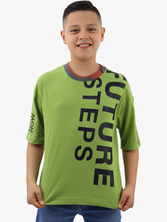 Playera manga corta con estampado