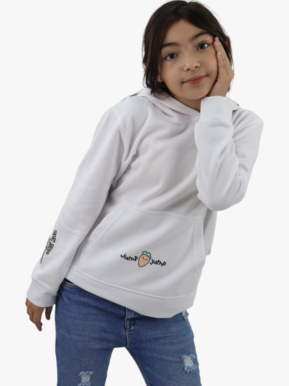 Sudadera con diseño en gorro de conejo