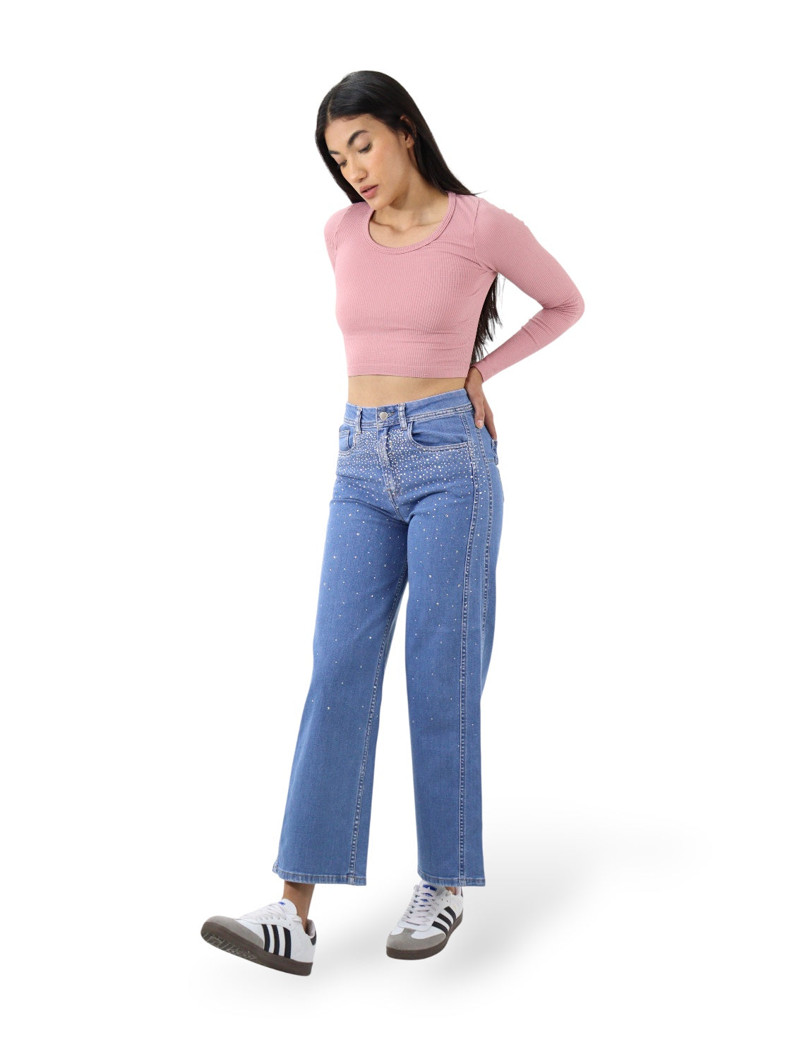 Jeans Baggy-Tiro Alto