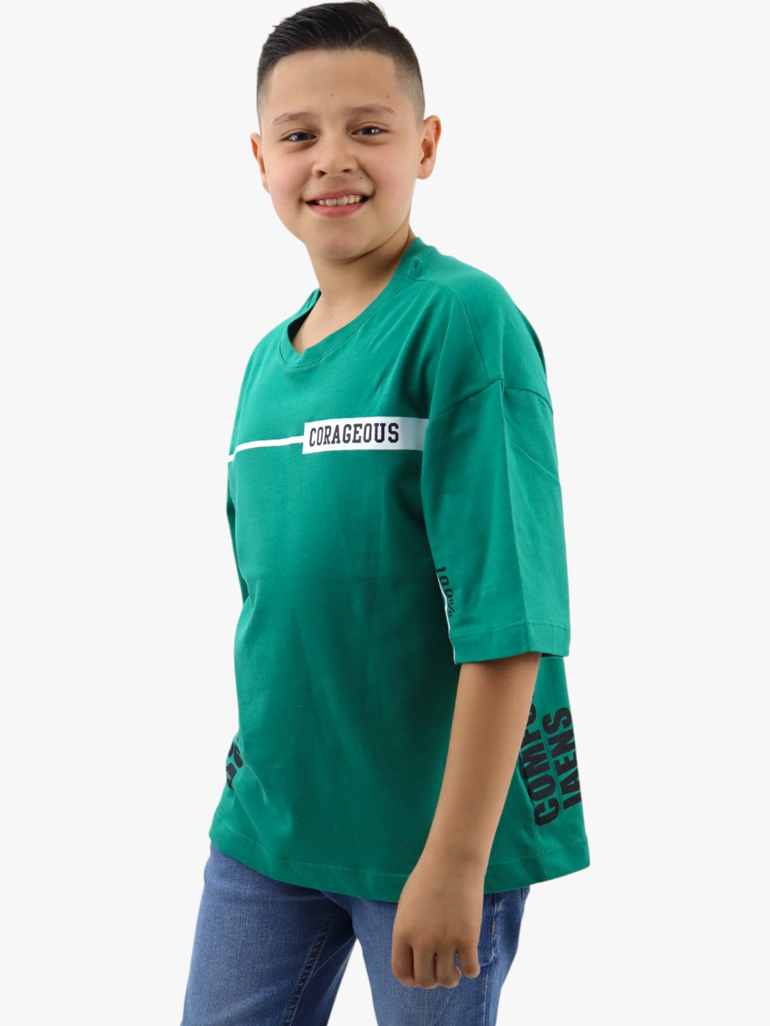 Playera oversize de color verde