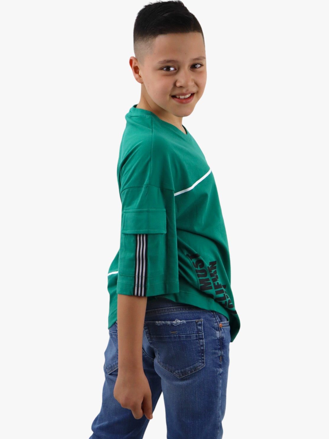 Playera oversize de color verde