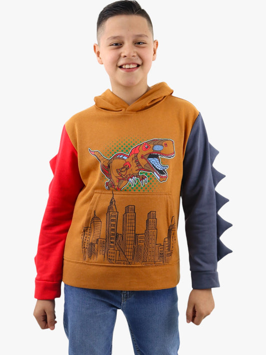 Sudadera con capucha de color combinado