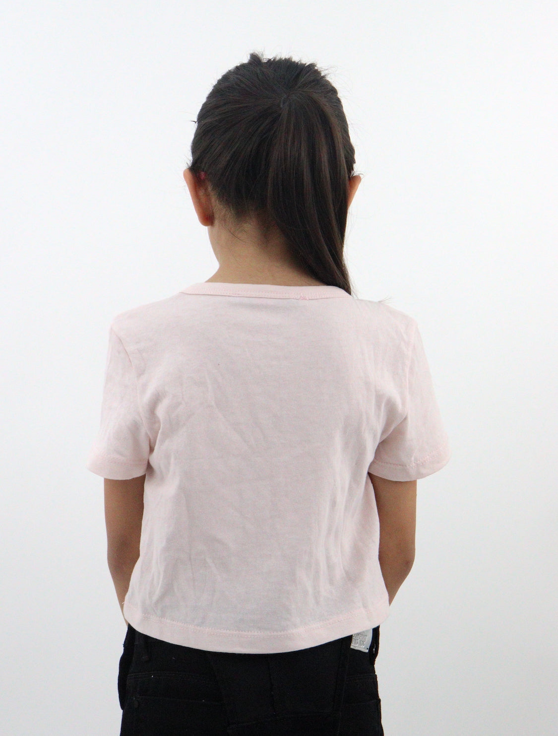 Playera fruncida de color rosa