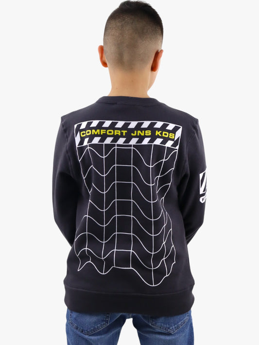 Sudadera cerrada con estampado de color gris