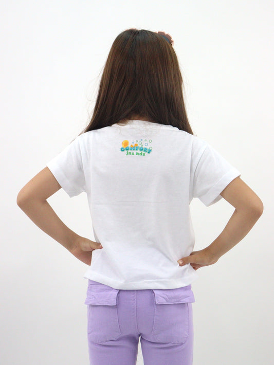 Playera de color blanco con gráfico de hamster