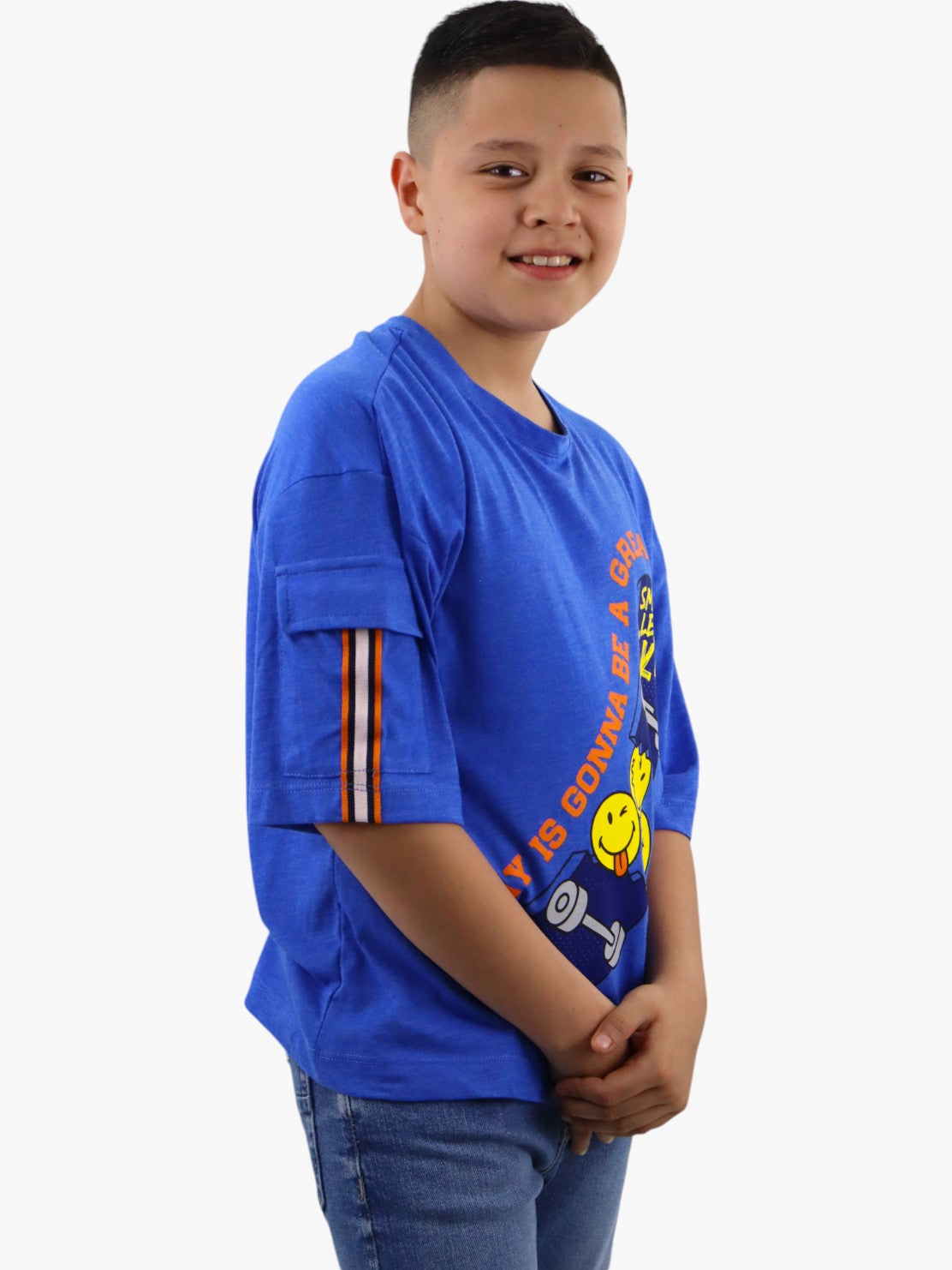 Playera oversize smiley