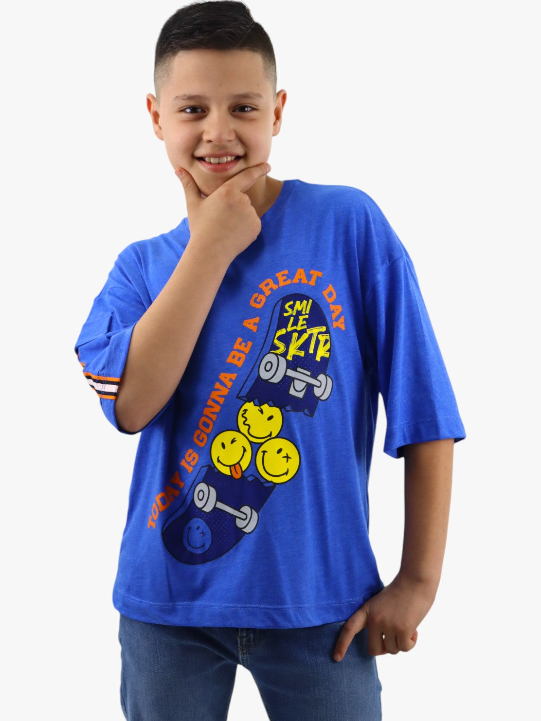 Playera oversize smiley