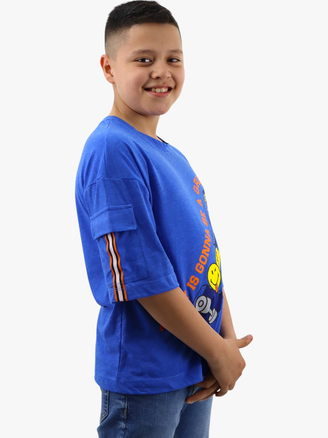 Playera oversize smiley