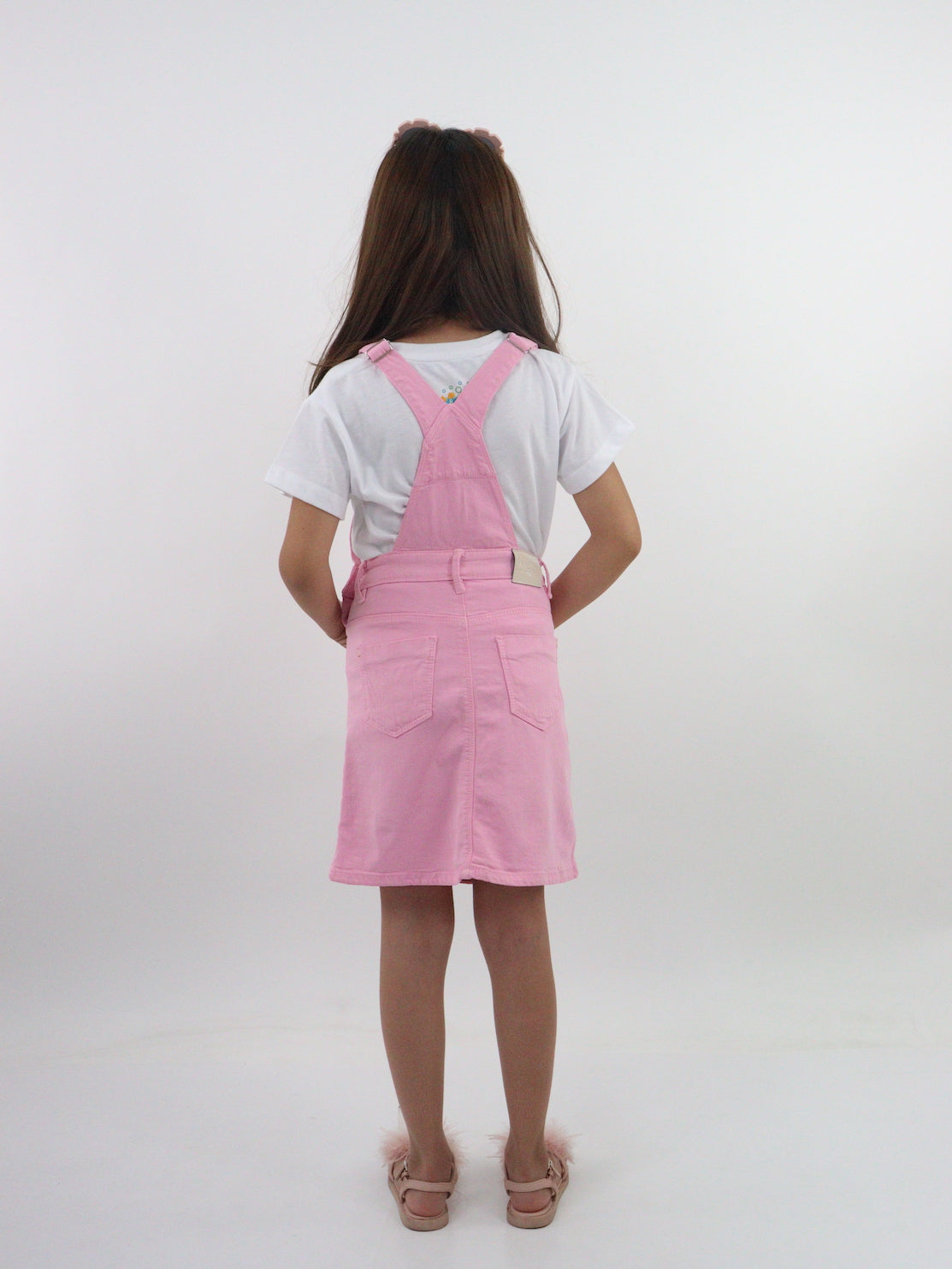 Falda peto de color rosa
