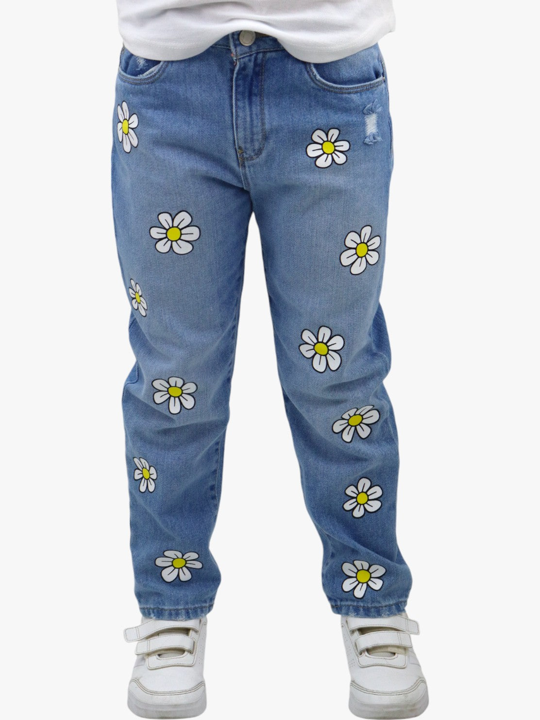 Jeans mom clasic con estampado floral
