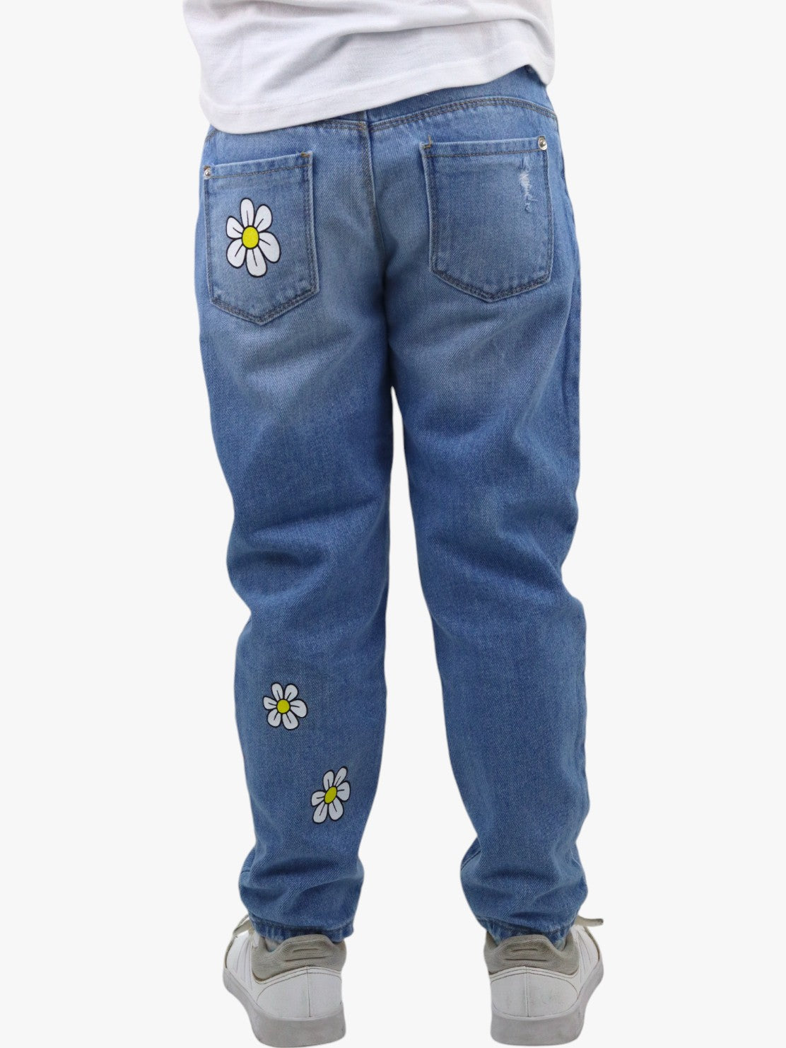 Jeans mom clasic con estampado floral