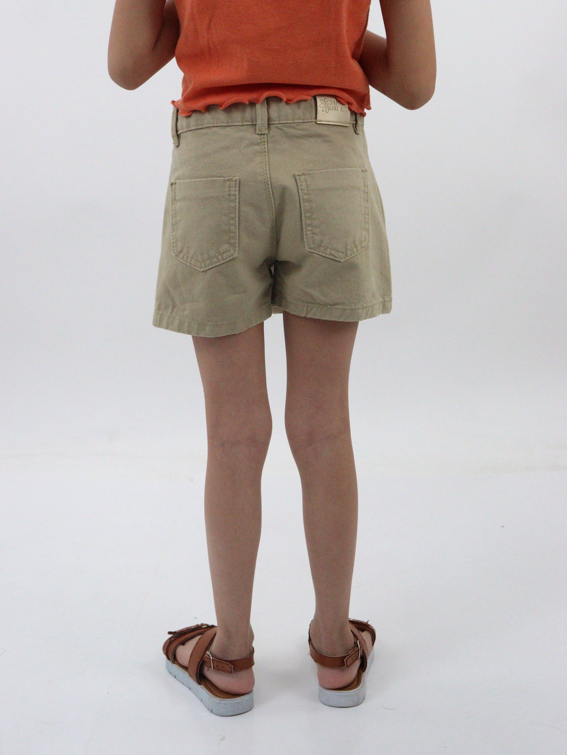 Short falda cargo de color khaki