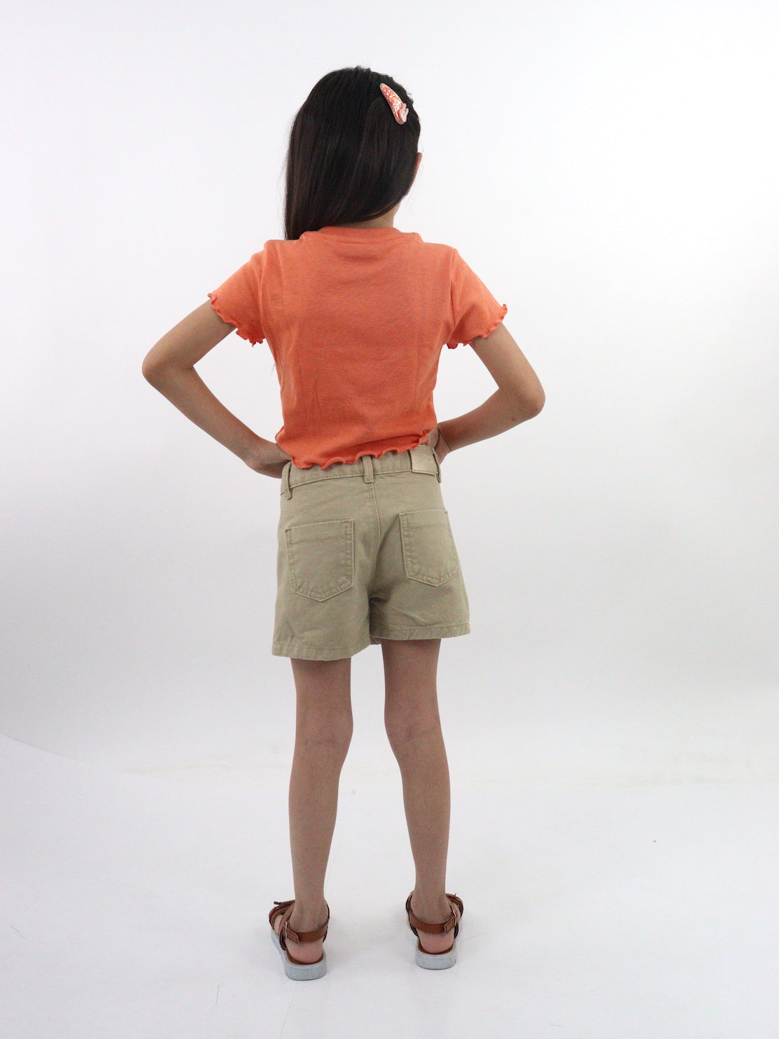 Short falda cargo de color khaki