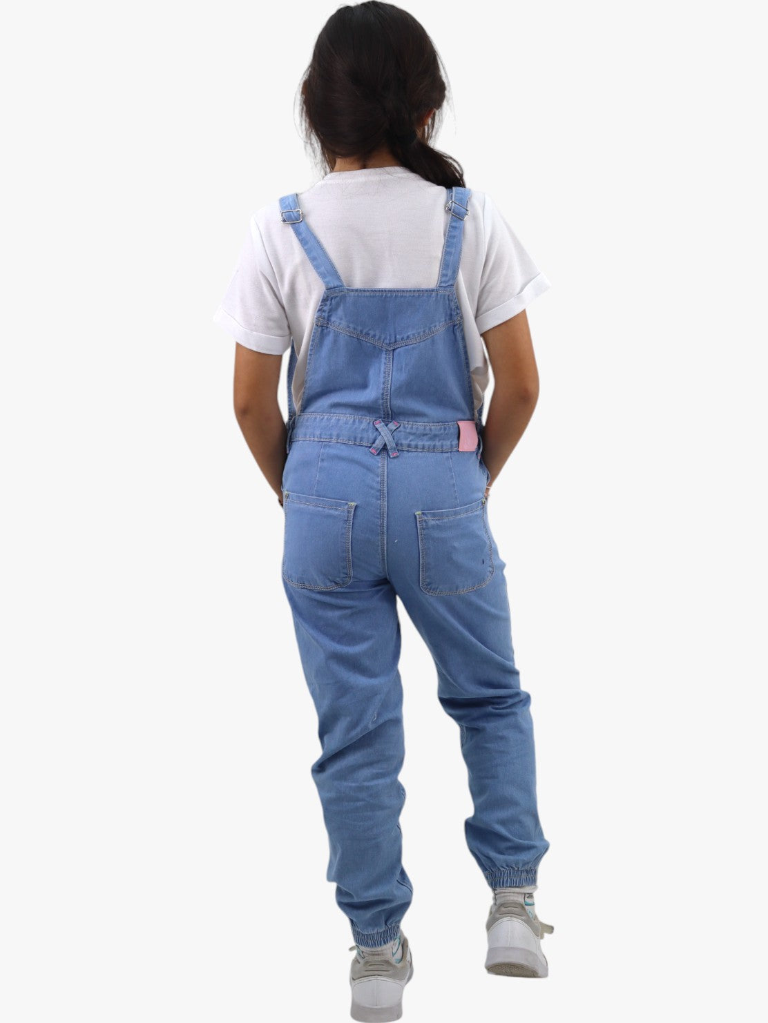 Overol denim con diseño de panda