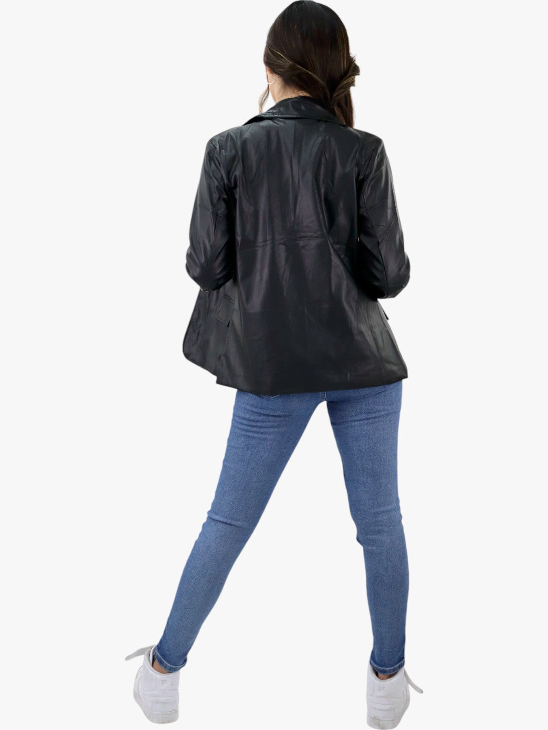 Saco de vinipiel color negro