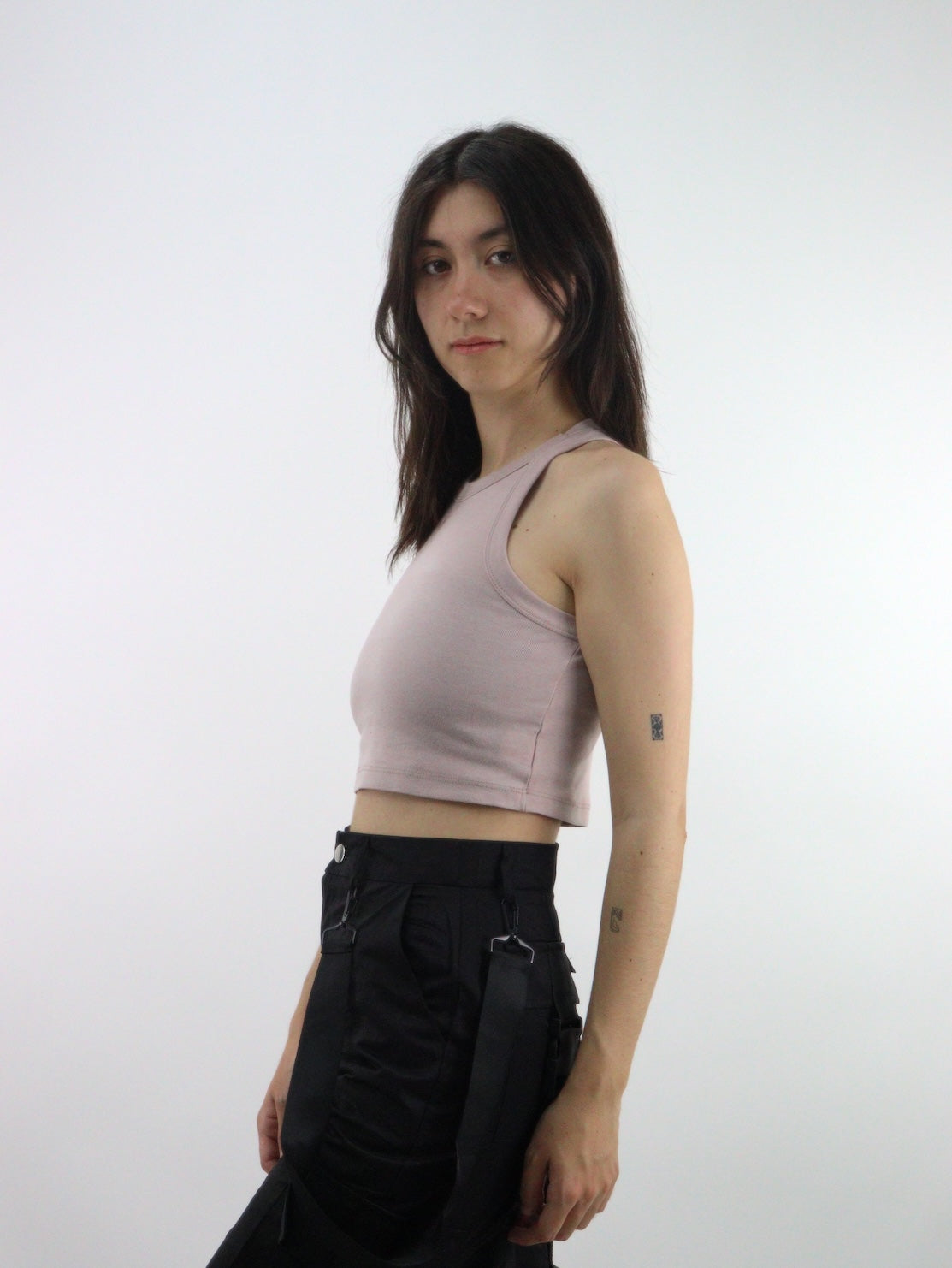 Playera tank de color beige