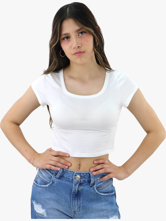 Playera crop básica