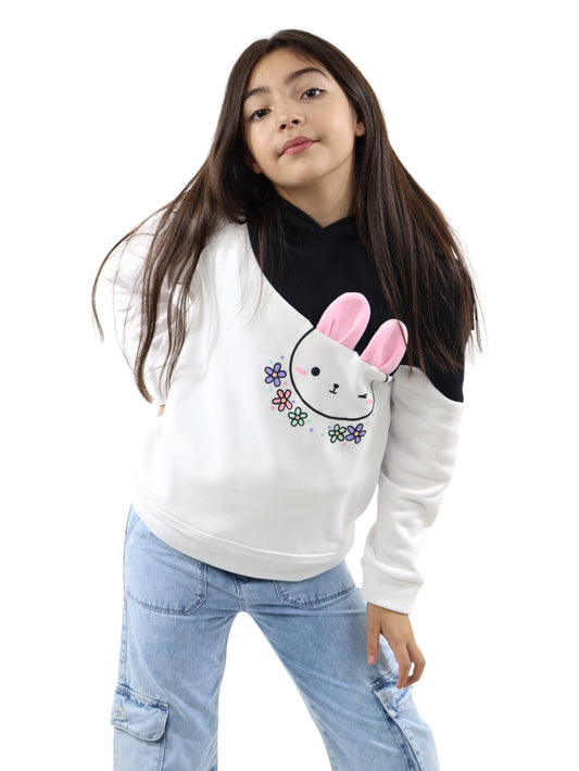 Sudadera bicolor con capucha