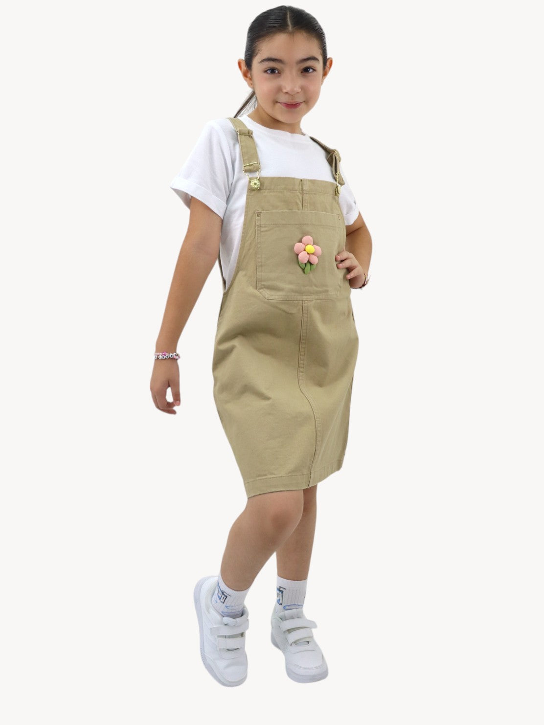 Jumper de color khaki con detalle floral