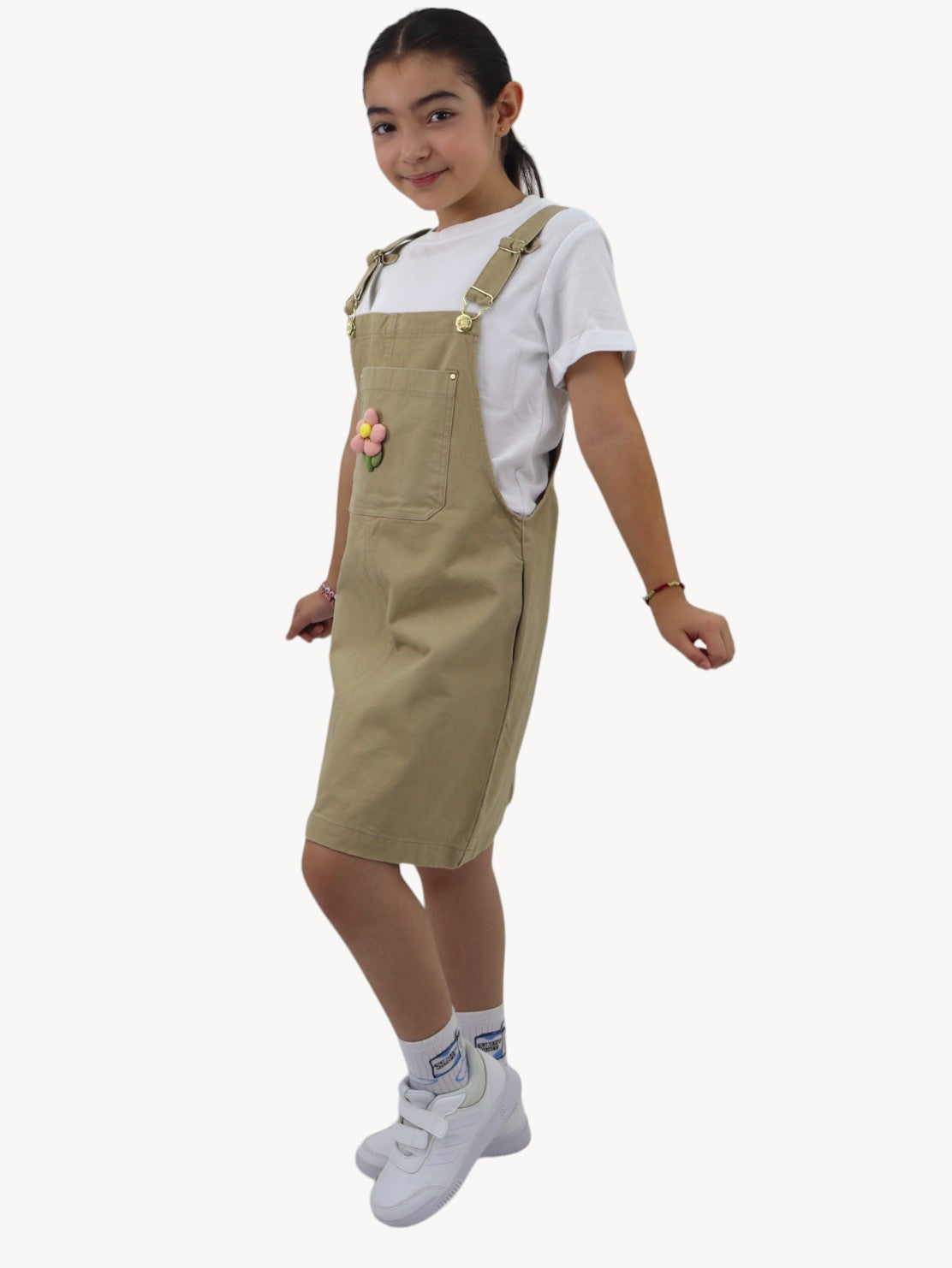 Jumper de color khaki con detalle floral