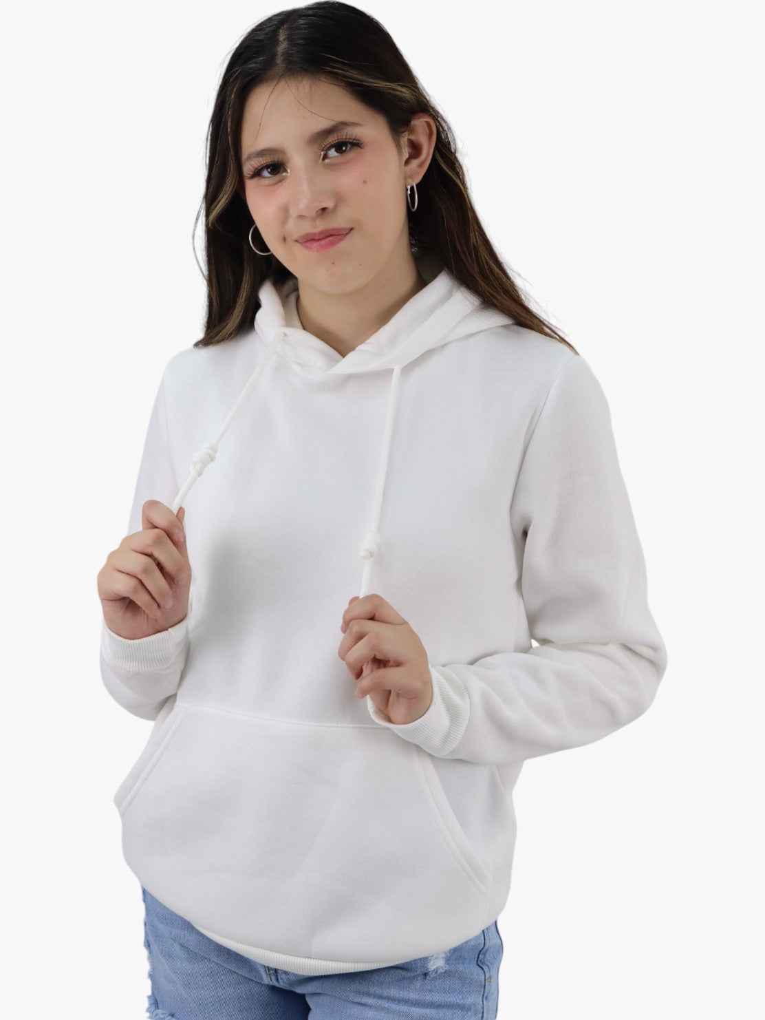 Hoodie unisex blanco