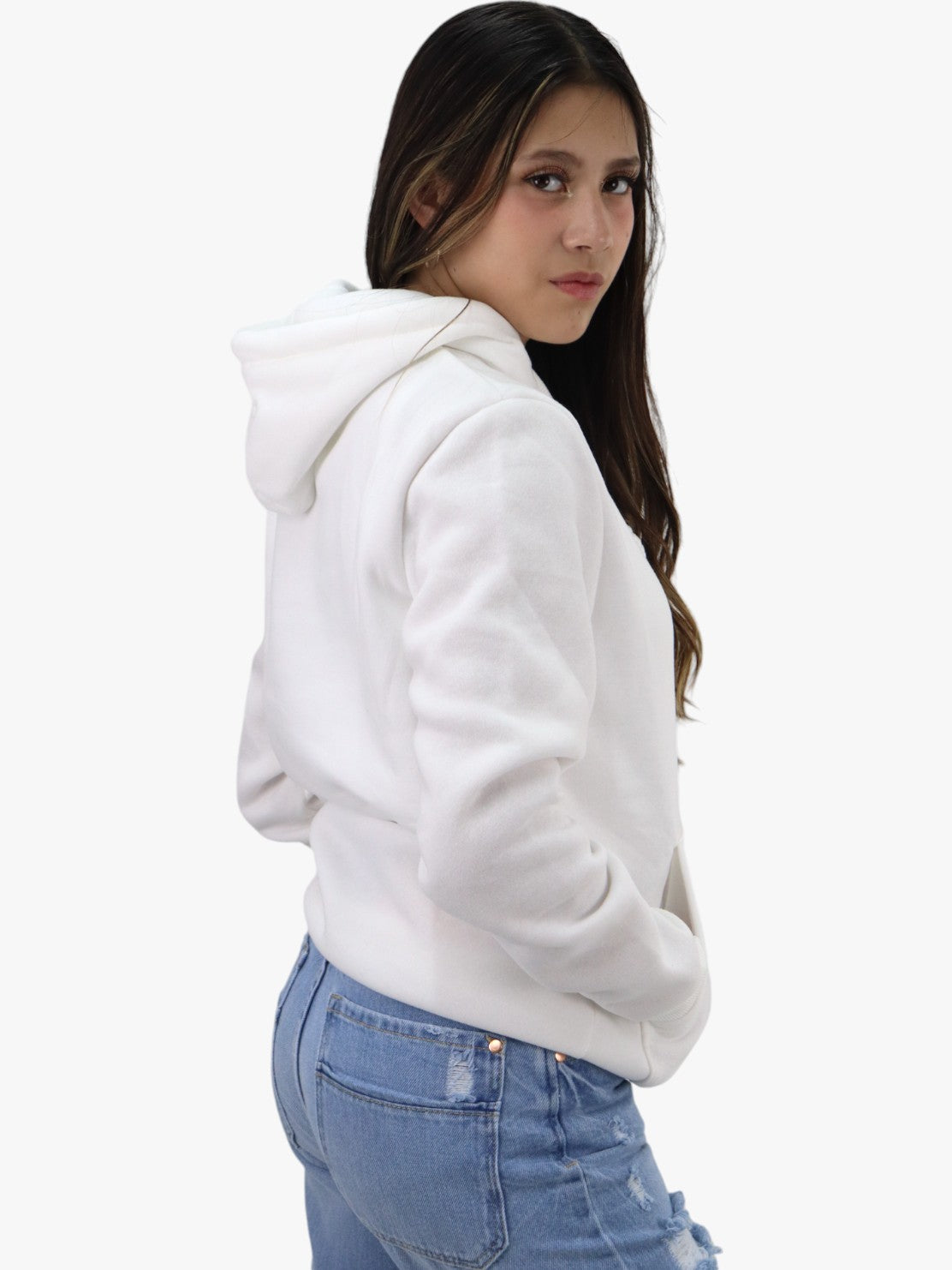 Hoodie unisex blanco