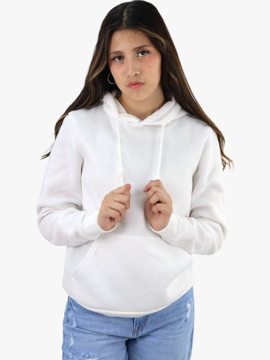 Hoodie unisex blanco