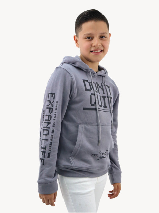 Sudadera cerrada con capucha y estampado