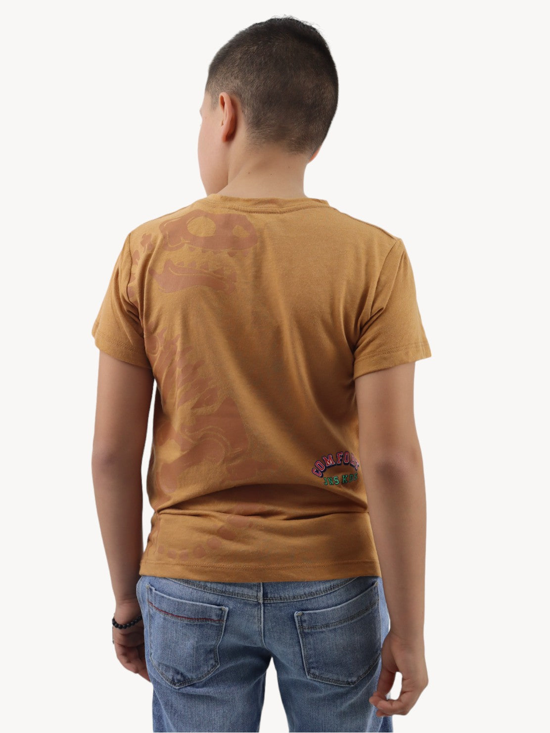 Playera khaki con estampado