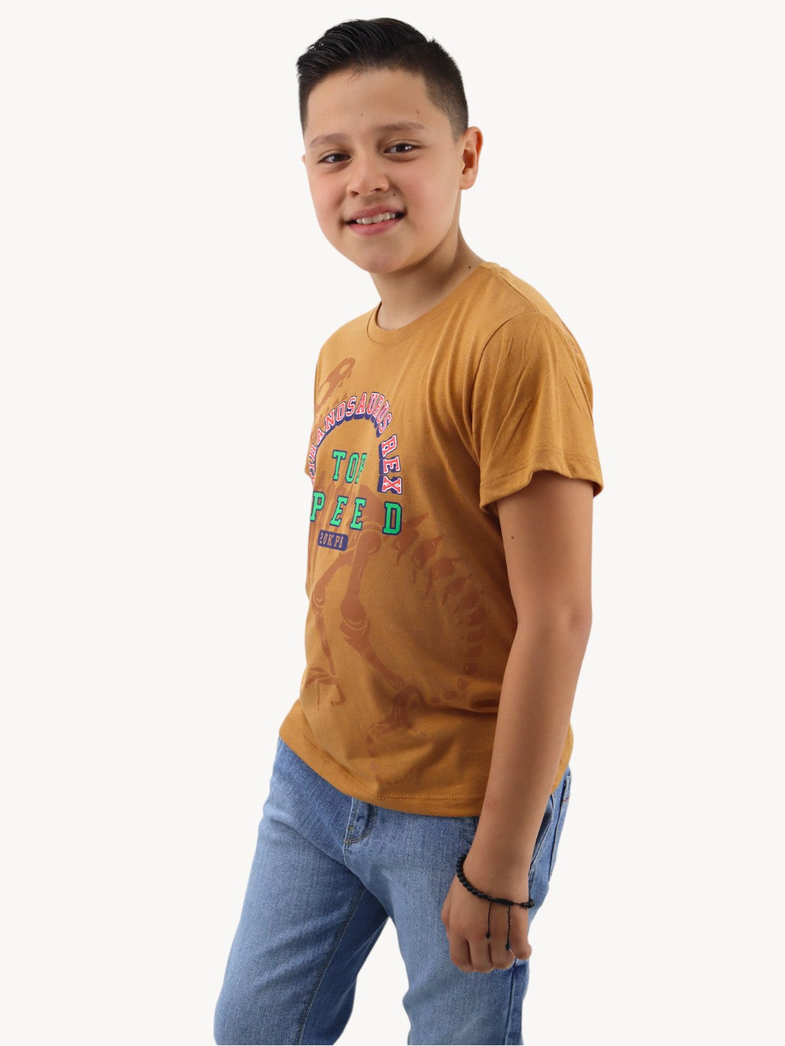 Playera khaki con estampado