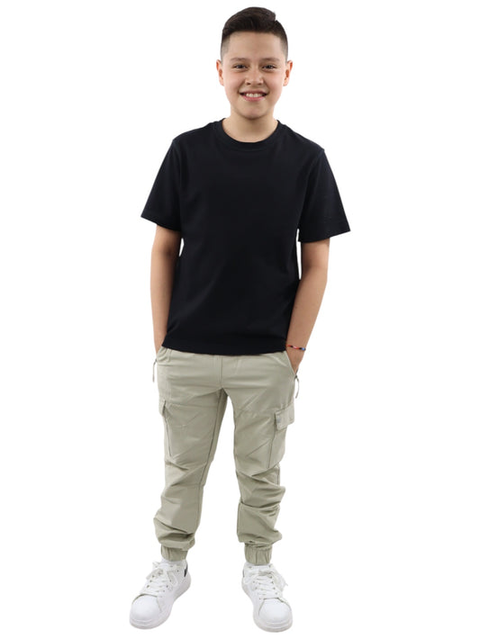 Jogger cargo tipo pants beige