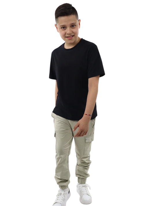 Jogger cargo tipo pants beige