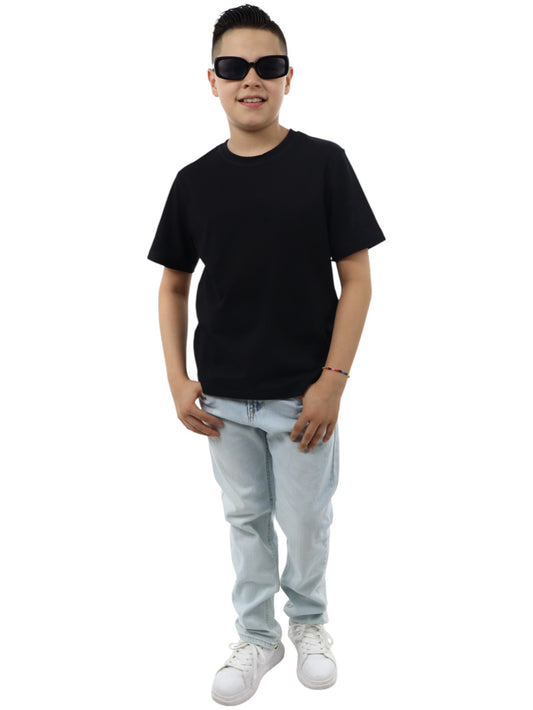 Jeans slim azul claro deslavado