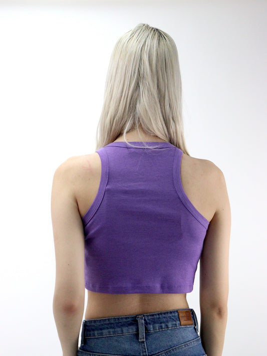 Playera tank básica de color morado