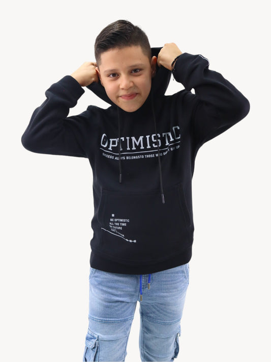 Sudadera cerrada con capucha y estampado