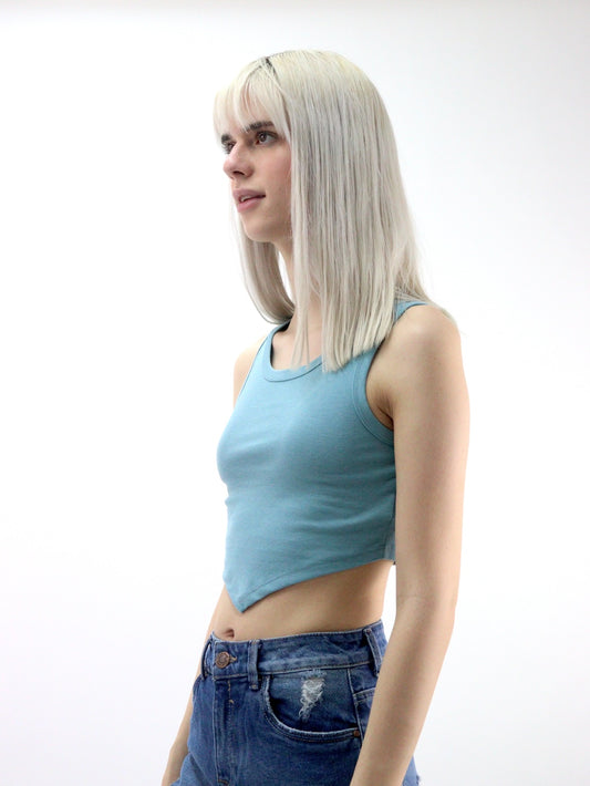 Playera tank básica de color cerceta