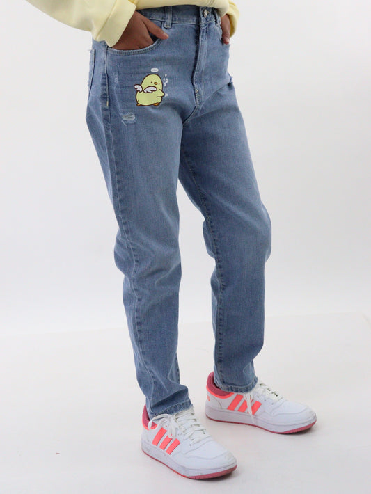 Jeans mom clasic edición especial con estampado