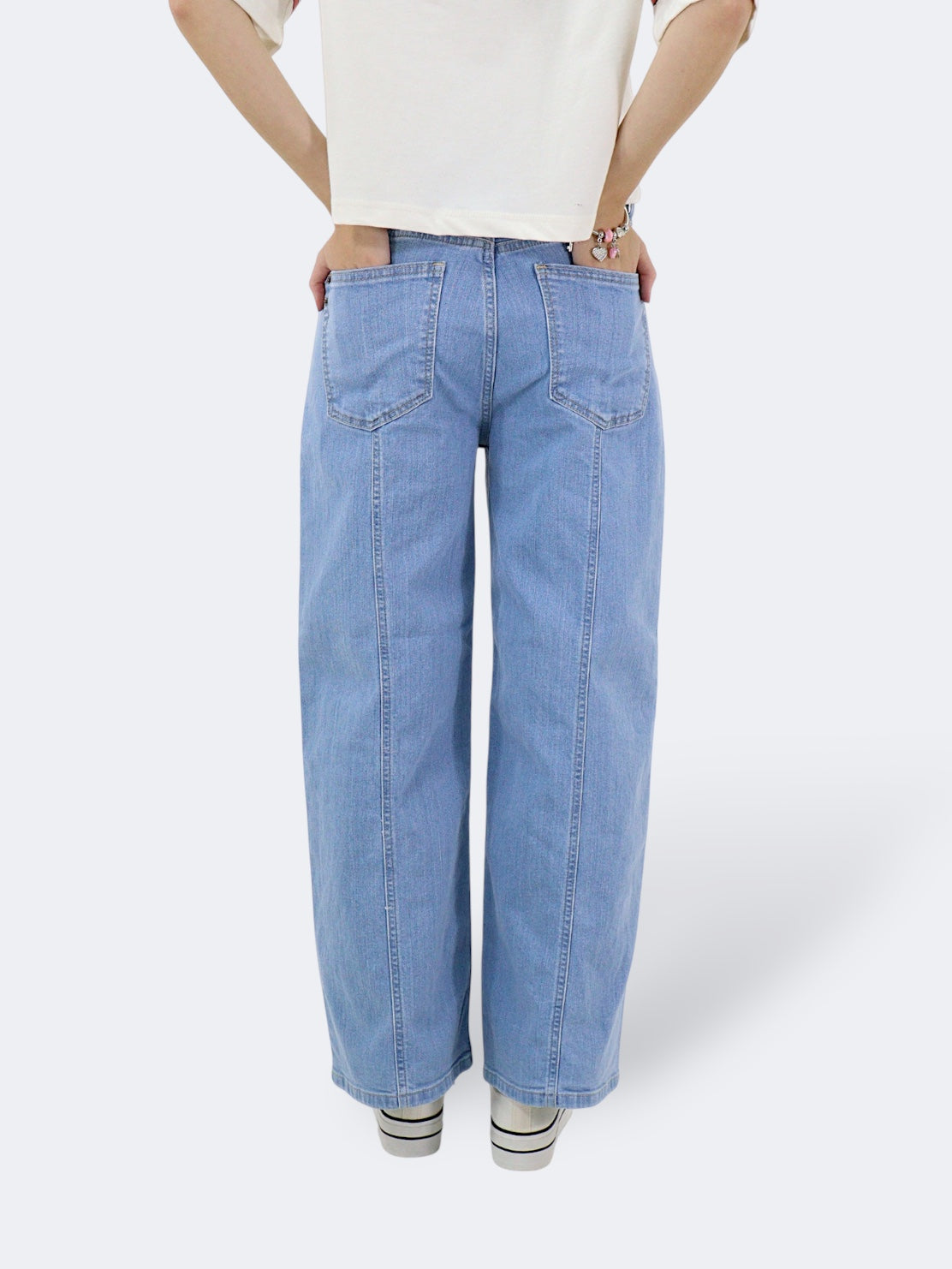 Jeans Wide Leg-Tiro Alto