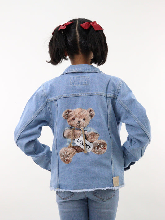 Chamarra edición especial con aplicación de oso