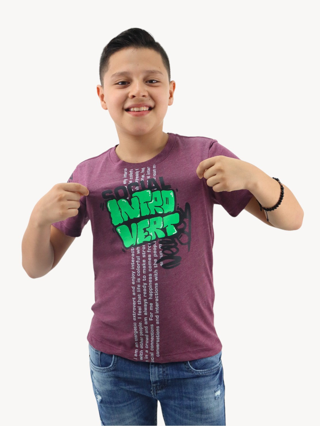 Playera manga corta con estampado