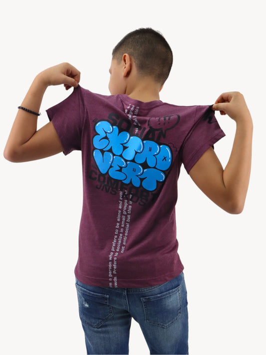 Playera manga corta con estampado