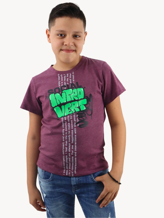 Playera manga corta con estampado