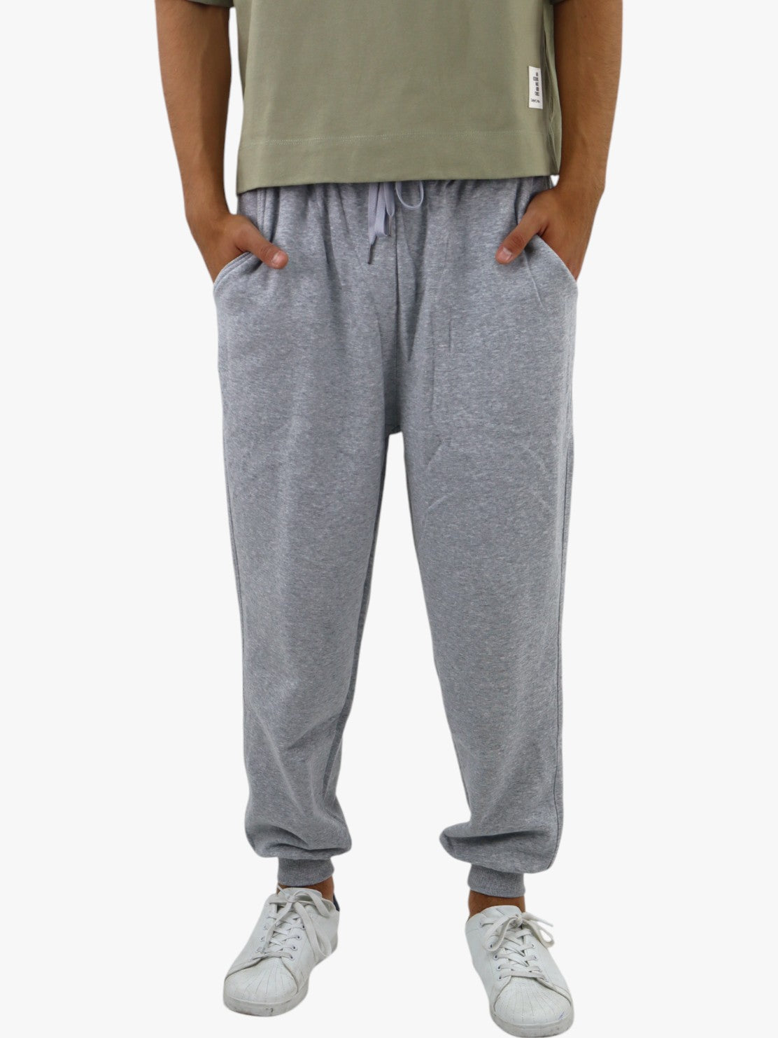 Jogger tipo pants de color gris
