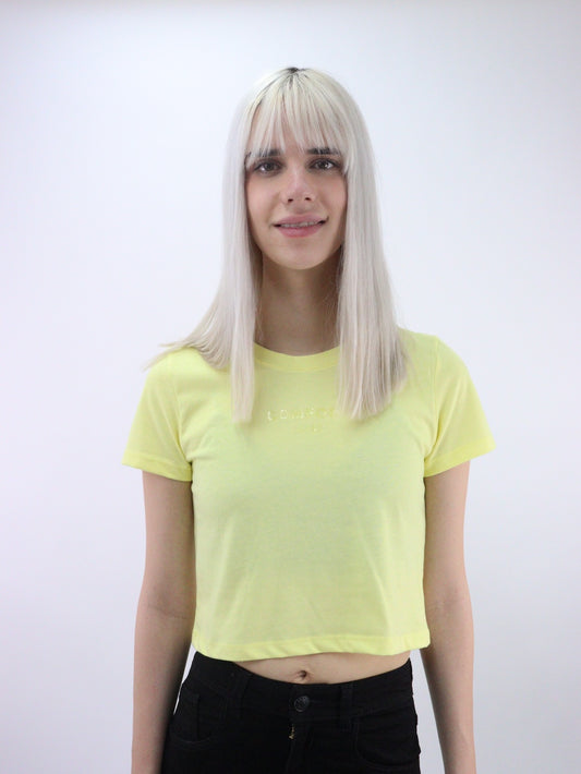 Playera slim size de color amarillo
