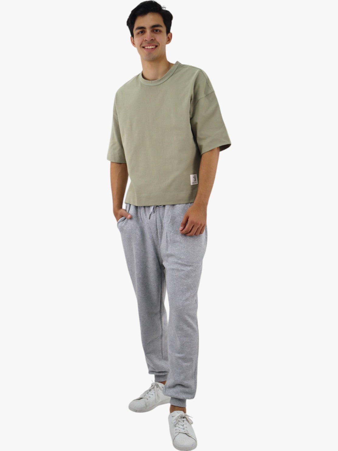 Jogger tipo pants de color gris
