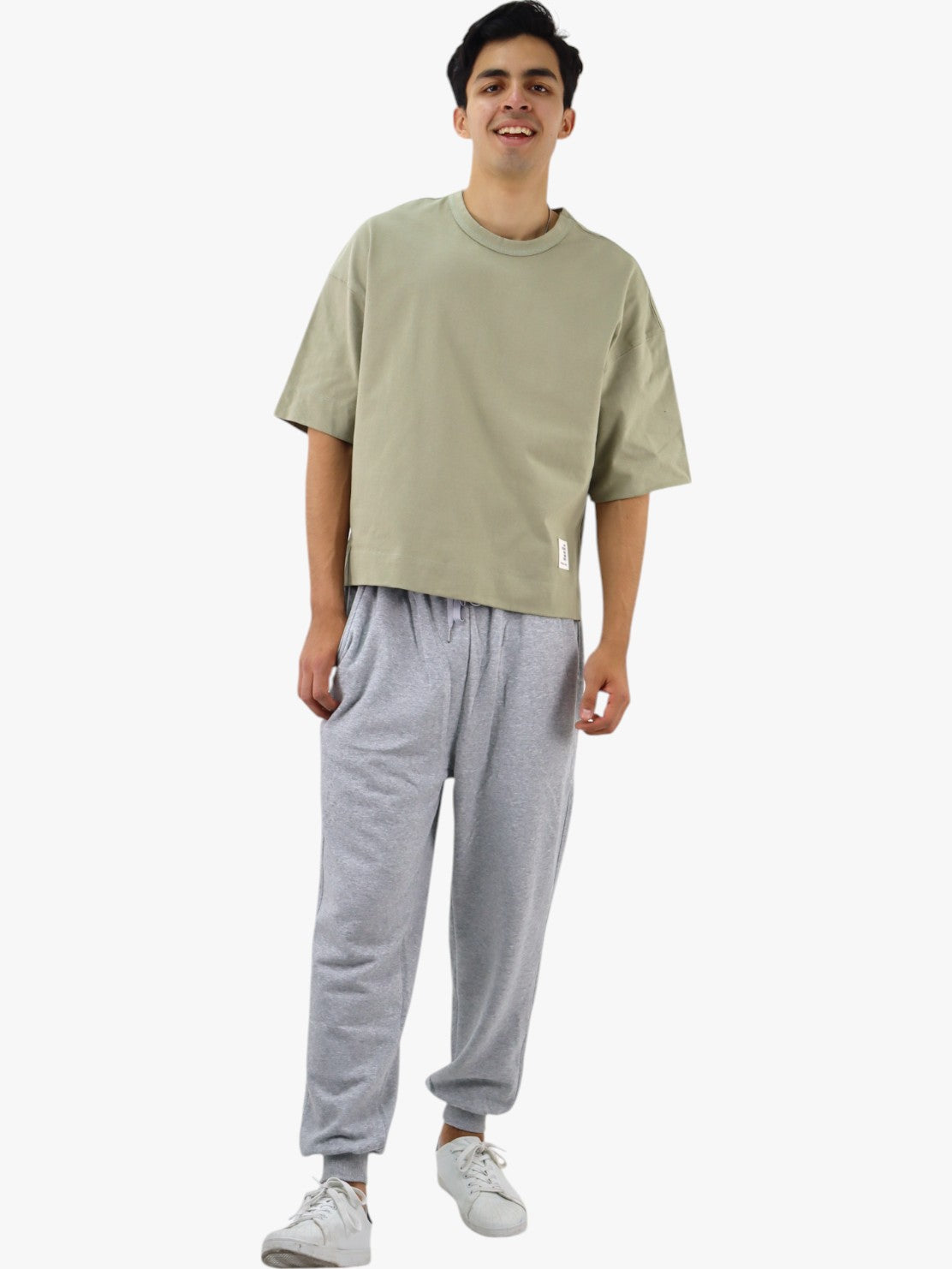 Jogger tipo pants de color gris